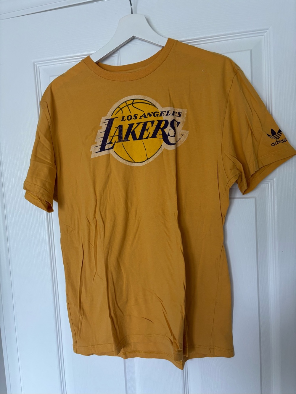 adidas Yellow Trefoil Logo Crewneck Tee